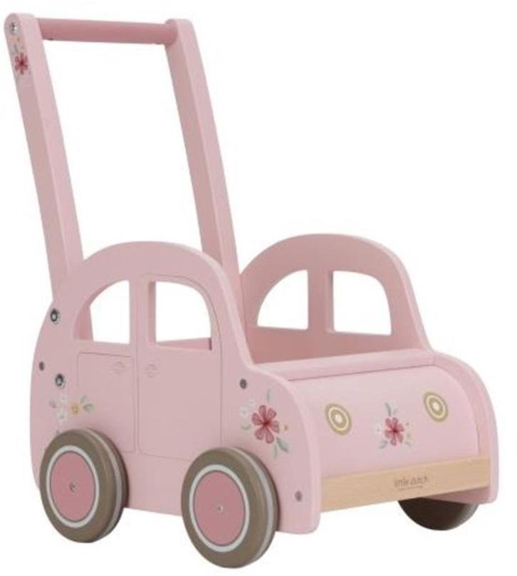Little Dutch Houten Loopwagen Roze **Nieuw**, Kinderen en Baby's, Speelgoed | Buiten | Voertuigen en Loopfietsen, Nieuw, Duwvoertuig