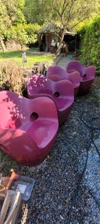 4 fauteuils o nest fuschia, Tuin en Terras, Overige Tuin en Terras, Ophalen, Gebruikt