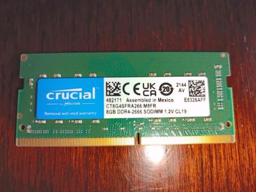 ⚠️Crucial 8 GB DDR4 SODIMM RAM, Computers en Software, RAM geheugen, Gebruikt, Laptop, 8 GB, DDR4, Ophalen of Verzenden