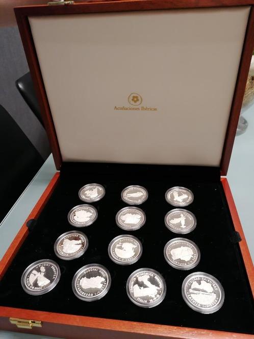 Zilveren munten Europese unie, Postzegels en Munten, Munten | Europa | Euromunten, Setje, Zilver, Ophalen
