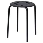 IKEA MARIUS kruk, zwart (45 cm), Ophalen, Zo goed als nieuw, Kunststof