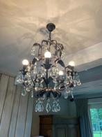 A vendre lustre en fer forgé et/ou chandelier fer forgé, Ophalen, Zo goed als nieuw, Glas