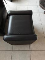 Lederen poef, Comme neuf, Enlèvement, 50 à 75 cm, Rectangulaire