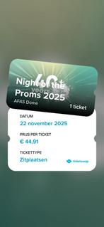 1 Ticket Night of the Proms Te Koop!!!, Eén persoon, Overige soorten, Overige typen