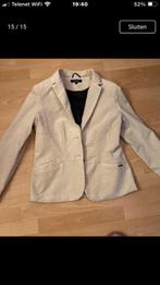 Ecru gevoerde velours blazer van McGregor 42, Kleding | Dames, Jasjes, Kostuums en Pakken, Ophalen of Verzenden, Zo goed als nieuw