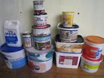 13 potten verf, knauf, parketlak en aquaplan, Bricolage & Construction, Peinture, Vernis & Laque, Enlèvement, Rouge, Peinture