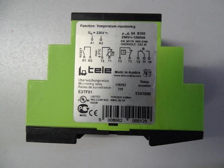 PTC temp bewakingsrelais, Hobby en Vrije tijd, Elektronica-componenten, Zo goed als nieuw, Ophalen of Verzenden