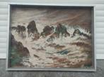 huile sur panneau signe hubert borguet, Antiquités & Art, Enlèvement ou Envoi