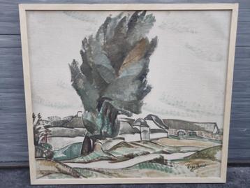 Huile sur toile paysage signe Roger parent beschikbaar voor biedingen