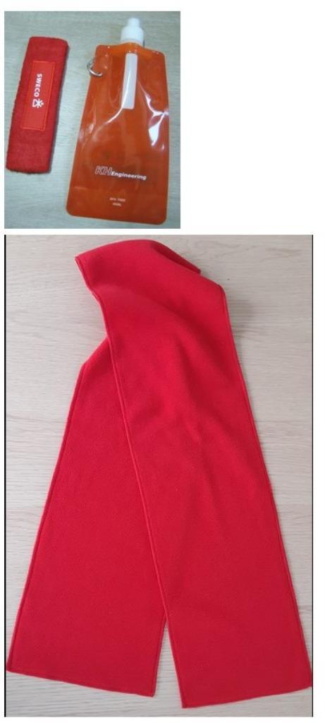 sjaal rood + flexibele opvouwbare drinkfles + zweetband, Sport en Fitness, Drinkbussen, Nieuw, Ophalen of Verzenden