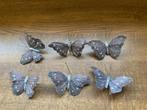 6 grijze vlinders, Hobby en Vrije tijd, Feestartikelen, Ophalen of Verzenden, Zo goed als nieuw, Versiering