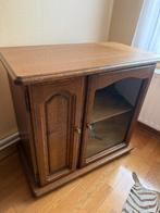 Meuble en chêne pour TV avec plateau tournant, Maison & Meubles, Enlèvement, Comme neuf, Chêne