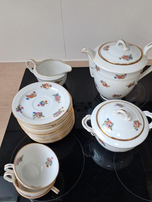 Limoges service incomplet à thé ou café, Antiek en Kunst, Antiek | Servies compleet, Ophalen