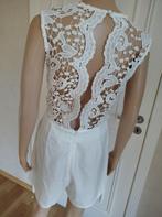 witte leuke jumpsuit playsuit, Kleding | Dames, Verzenden