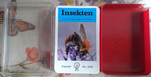 Vintage kwartet spel insekten, Collections, Cartes à jouer, Jokers & Jeux des sept familles, Comme neuf, Enlèvement ou Envoi