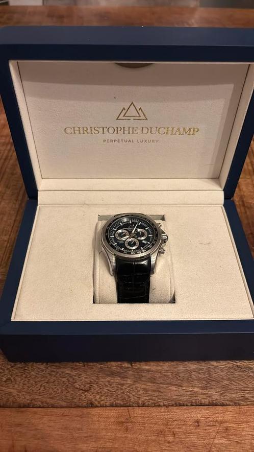 Christophe Duchamp herenhorloge zwart, automatische uurwerk, Handtassen en Accessoires, Horloges | Heren, Gebruikt, Polshorloge