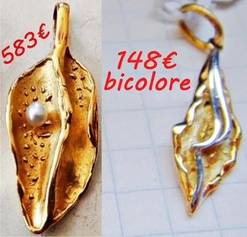 Pendentifs NEUFS en or 18K en forme de pépite d'or stylisée beschikbaar voor biedingen