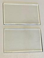 2 afgeschuinde glazen, Antiek en Kunst, Ophalen of Verzenden