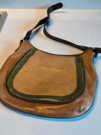 Claudio Ferrici, vintage Italiaans lederen schoudertas, Enlèvement ou Envoi, Brun