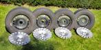 Vier Stalen velgen 15" SAAB, Auto-onderdelen, Banden en Velgen, Ophalen, Gebruikt, 15 inch, Velg(en)