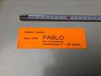 Sticker verkoopzaal pablo - Oostende, Verzamelen, Ophalen of Verzenden, Nieuw, Bedrijf of Vereniging