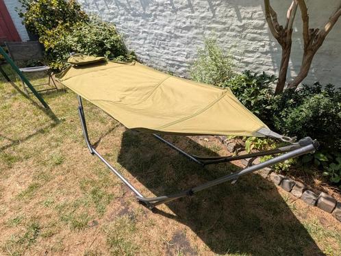 kaki modulaire hangmat + opvouwbare structuur, Tuin en Terras, Hangmatten, Nieuw, Inklapbaar, Ophalen