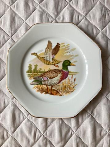 Prachtig Limoges Porseleinen bord met een  eenden motief beschikbaar voor biedingen