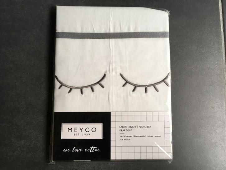 Meyco Laken Sleepy Eyes Grijs 75 x 100 cm. Nieuw in verpakki, Kinderen en Baby's, Kinderkamer | Beddengoed, Nieuw, Overige typen