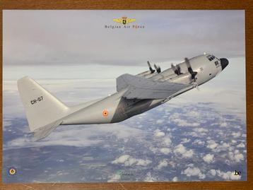 Poster C-130 Belgian Air Force 20SQN 15Wing Melsbroek  beschikbaar voor biedingen