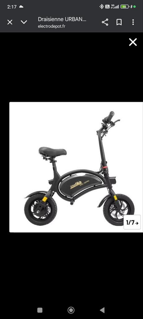 Draisienne électrique UrbanGuilde 120 pro, Fietsen en Brommers, Steps, Nieuw, Elektrische step (E-scooter), Ophalen