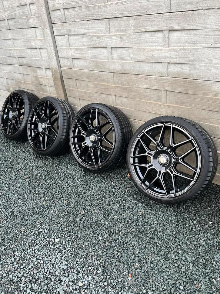 19 inch 5x112 - 5x120 Konigsrader KR2 Velgen met banden, Auto-onderdelen, Banden en Velgen, Banden en Velgen, Zomerbanden, 19 inch