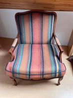Vol hout kerselaar, met stof bekleding., Gebruikt, Ophalen of Verzenden, 75 tot 100 cm, Hout