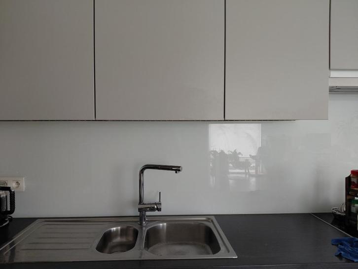 Keuken, Huis en Inrichting, Keuken | Complete keukens, Zo goed als nieuw, Overige typen, Grijs, Hout, Greeploos, Met kookeiland