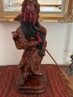 Houten samurai beeld, Antiek en Kunst, Kunst | Beelden en Houtsnijwerken, Ophalen