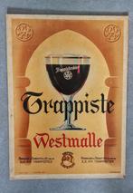 1954 Trappiste Westmalle reclame bord, Verzamelen, Ophalen of Verzenden, Zo goed als nieuw
