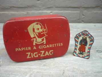 boite à tabac ZIG-Zag Zouave + petite boite fer avec Zouave