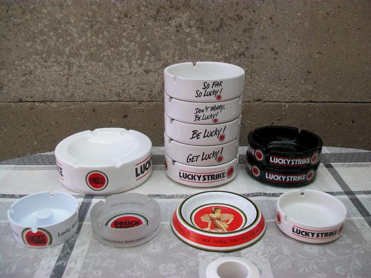 Asbak Lucky Strike - Cendrier - Ashtray - Asbakken Vintage, Verzamelen, Rookartikelen, Aanstekers en Luciferdoosjes, Zo goed als nieuw