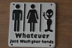 WANDBORD SPREUK ~ Whatever Just Wash your Hands~