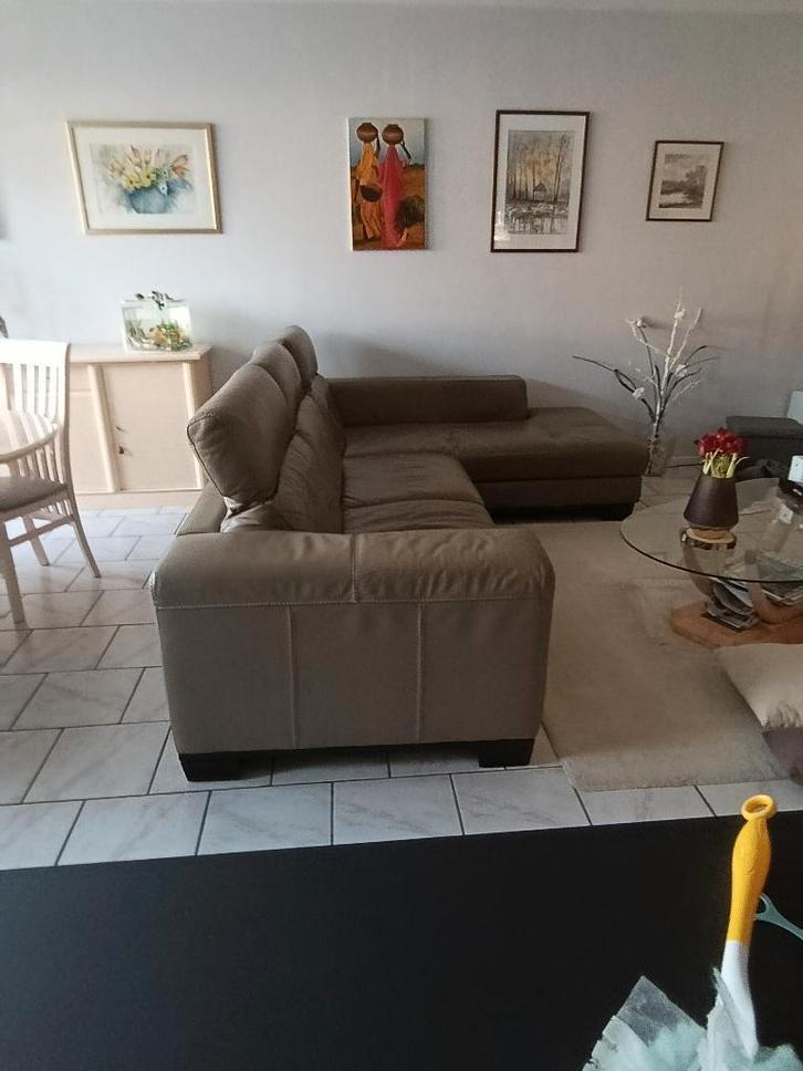 zithoek leer( cuir no1), canapé cuir, Maison & Meubles, Fauteuils, Utilisé, Cuir, Enlèvement