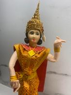 Handmade Thaise pop jaren ‘60 “tempel danseres”, Antiek en Kunst, Ophalen of Verzenden