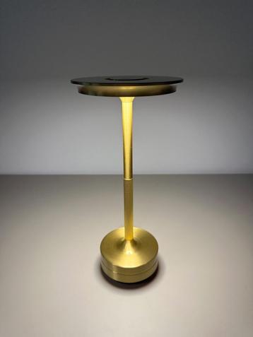 LED Designlamp met Accu – Goudkleurige Tafellamp, Envoi, Neuf