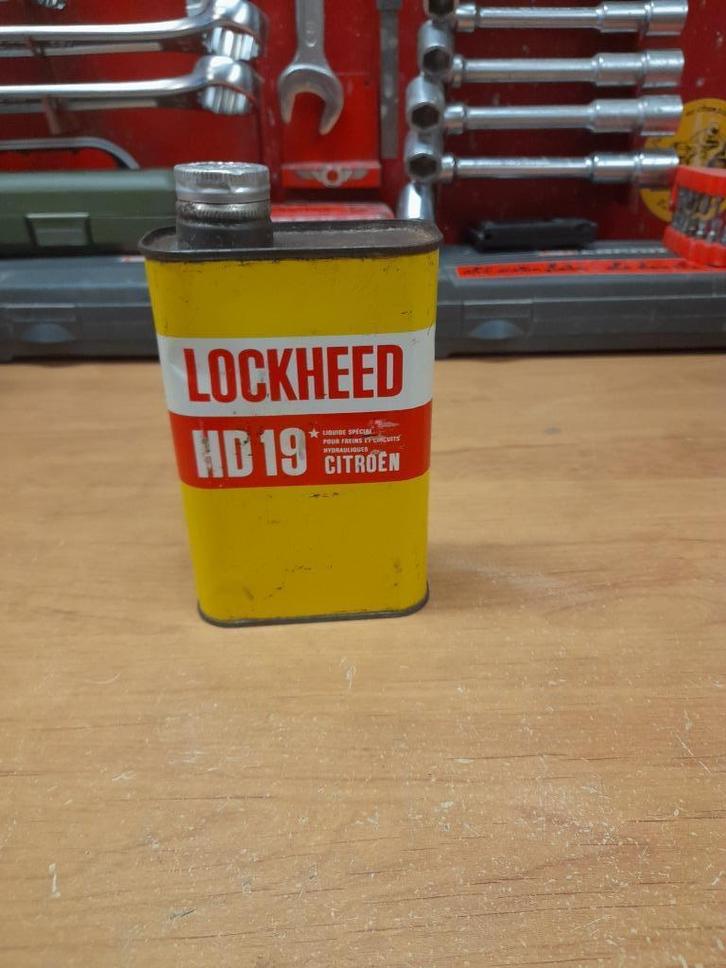 Oude lege oliekan Lockheed Hd19 Citroen, Verzamelen, Merken en Reclamevoorwerpen, Gebruikt, Overige typen, Verzenden
