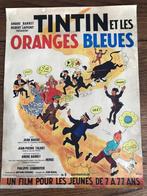 Affiche entoilée 'Tintin et les oranges bleues', Une BD, Utilisé, Envoi, Collectif et Hergé