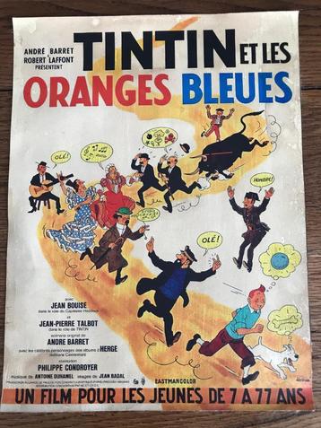 Affiche entoilée 'Tintin et les oranges bleues'