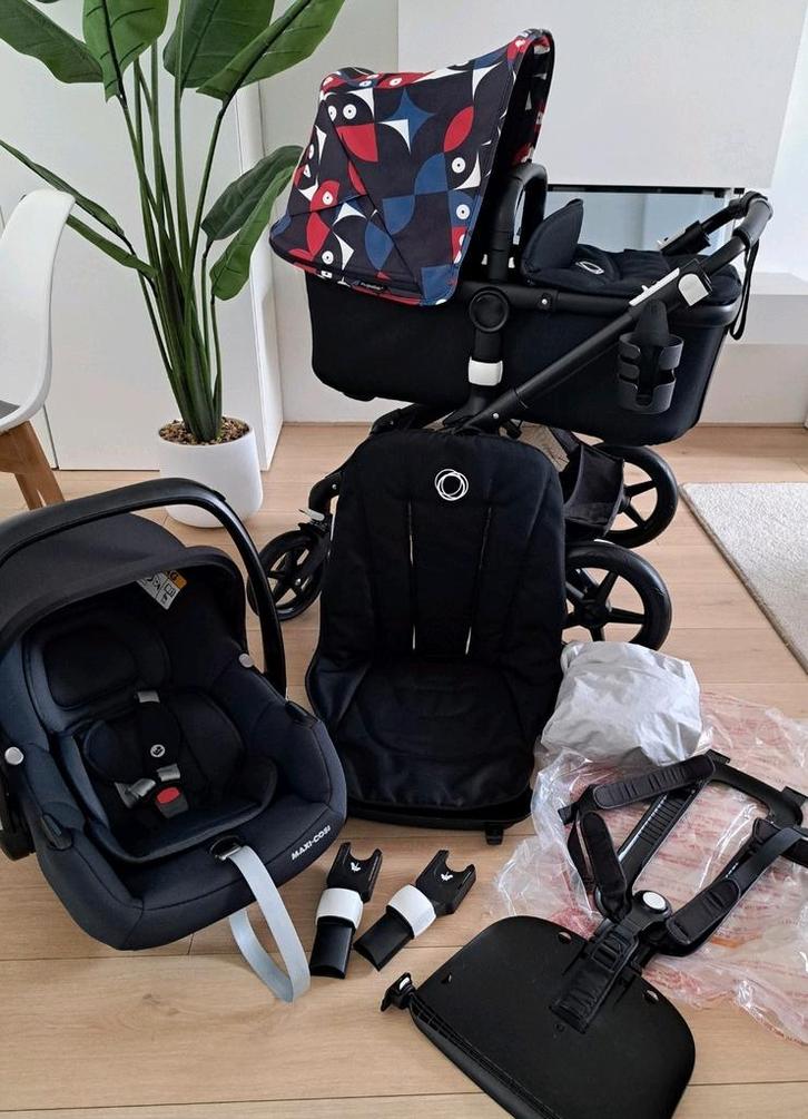 Bugaboo Fox zwart LIMITED EDITION  & Maxi Cosi!, Kinderen en Baby's, Kinderwagens en Combinaties, Zo goed als nieuw, Bugaboo, Duowagen