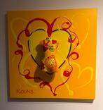 Schilderij en papier mache Koumy, Antiek en Kunst, Ophalen