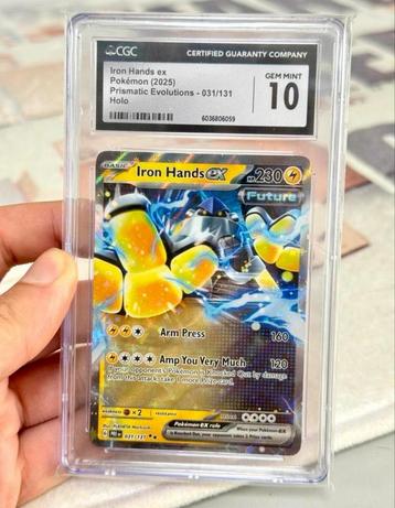 Iron Hands ex Pokemon 2025 Prismatic Evolutions CGC-10 Holo beschikbaar voor biedingen
