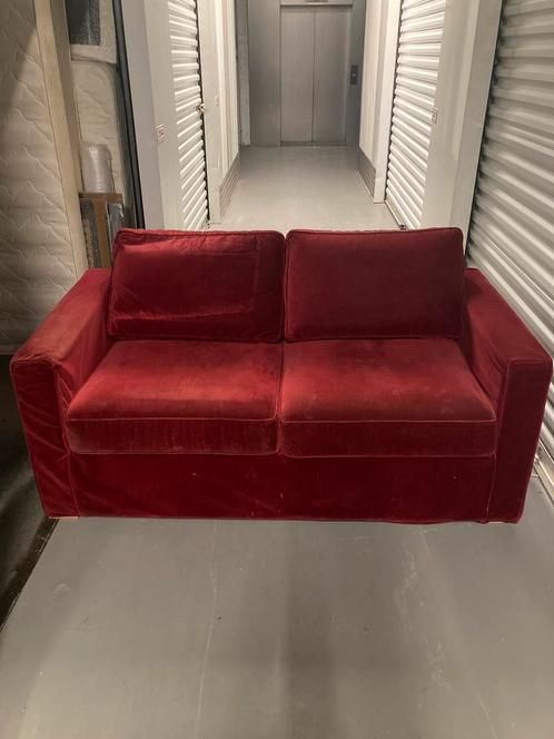 Elegant canapé-lit en velours lisse, Huis en Inrichting, Zetels | Zetels en Chaises Longues, Zo goed als nieuw, Ophalen
