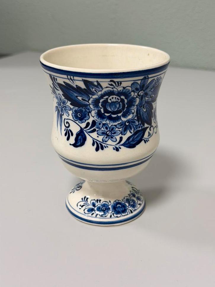 Zeldzame Royal Delft – Delfts Blauw Vaas / Kelkvorm 15cm, Antiek en Kunst, Antiek | Vazen, Ophalen of Verzenden