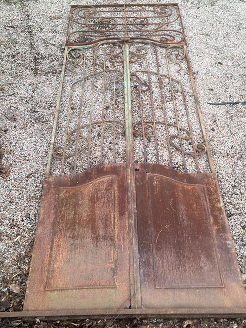 Héél hoge 19de eeuwse smeedijzeren tuinpoort, Tuin en Terras, Tuinhekken en Hekwerk, Gebruikt, Ophalen